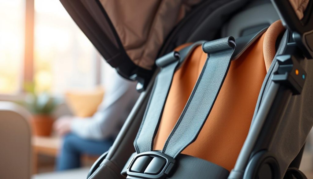 Pięciopunktowe pasy bezpieczeństwa w wózku